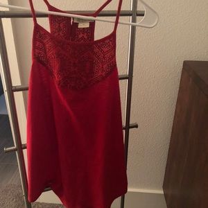 Red Embroidered Lucky Brand Size Medium